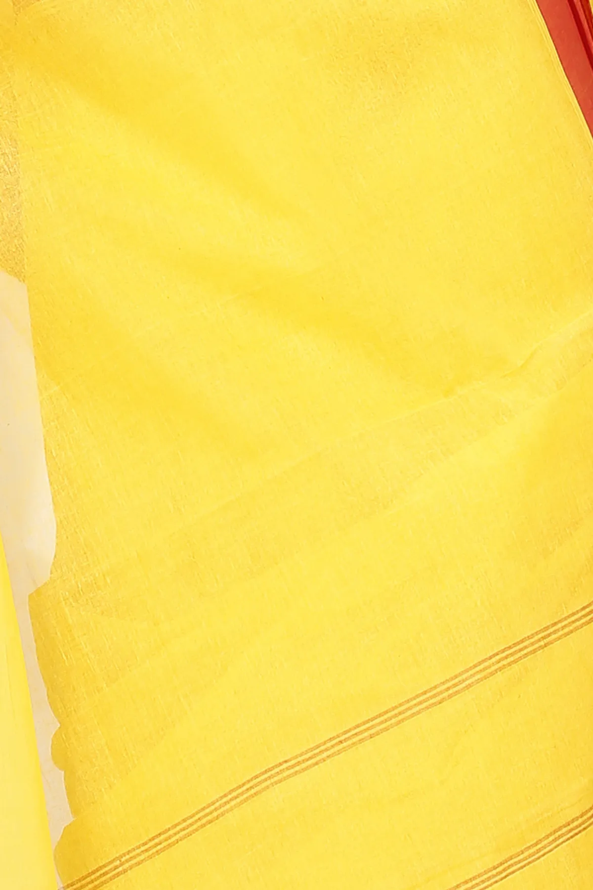 DipDiya Pure Cotton Yellow Red Elu Than Bengal’s Tradition Tant Sarees
