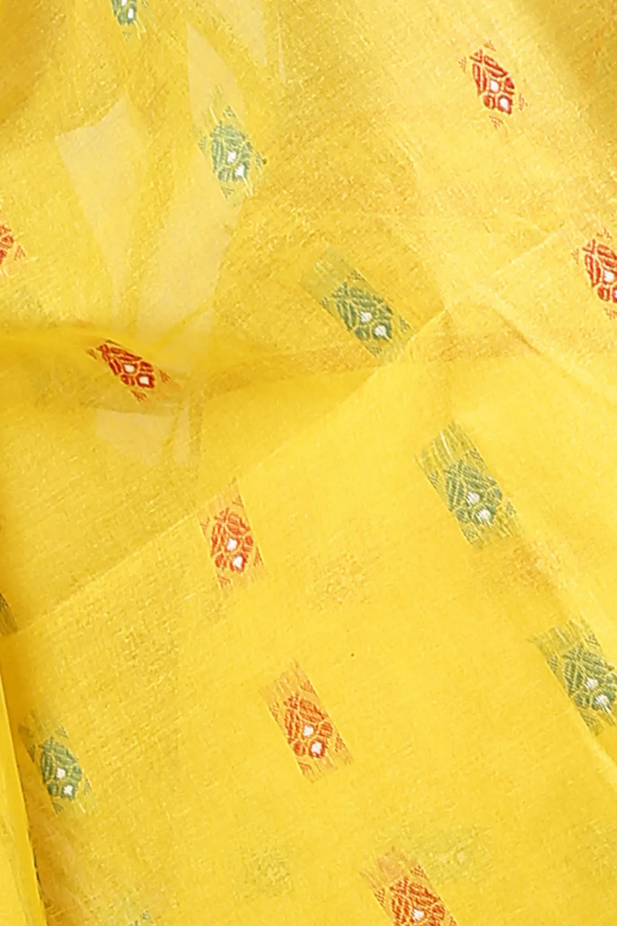 DipDiya Pure Cotton Yellow Reese Traditional Bengali Tant Sarees
