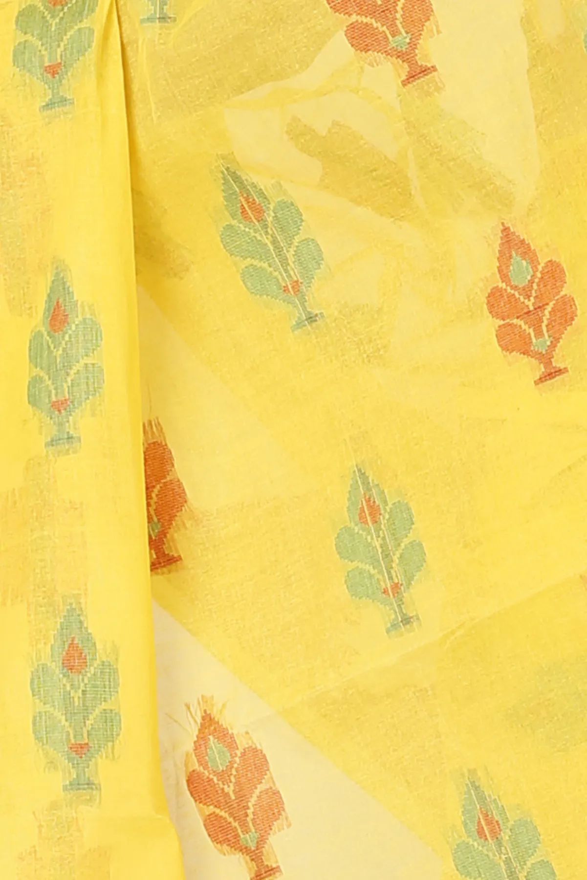 DipDiya Pure Cotton Yellow Sidra Elegance in Every Weave Tant Sarees