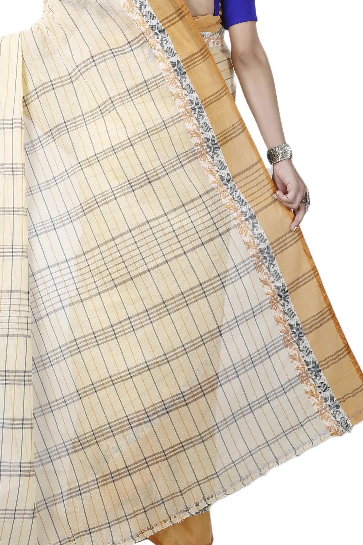 DipDiya Pure Cotton Yellow Subha Timeless Elegance Tant Sarees