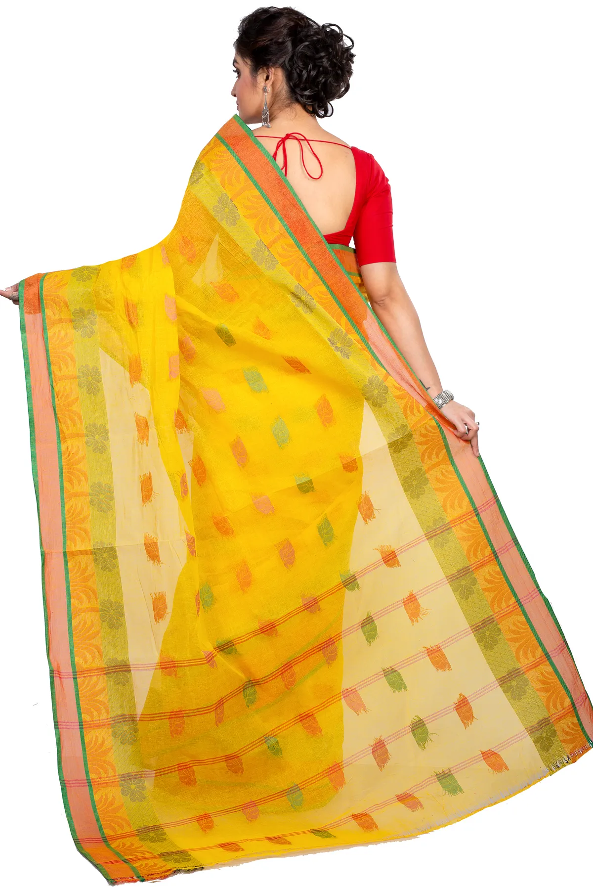 DipDiya Pure Cotton Yellow TalGach A Legacy Woven Tant Sarees