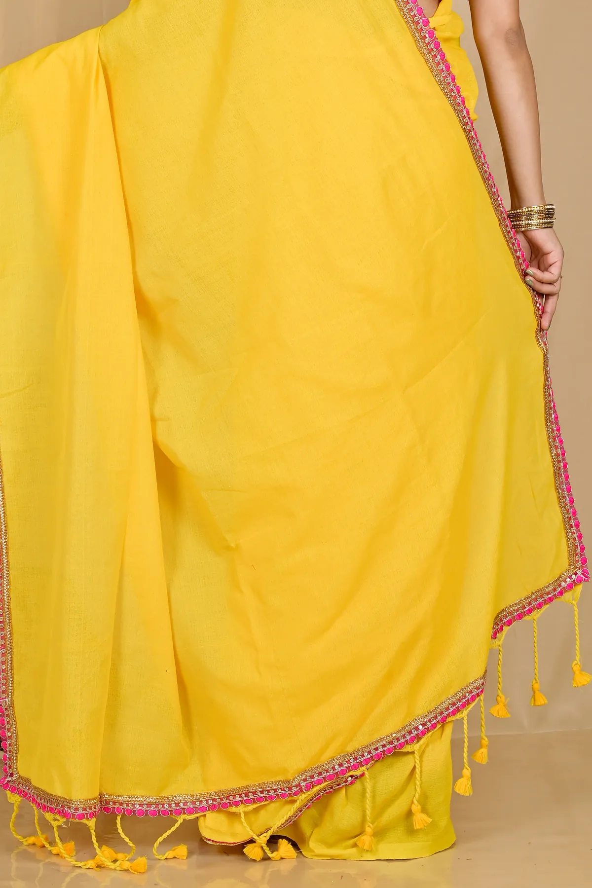 DipDiya Pure Cotton Yellow Thanli A Legacy Woven Handloom Sarees