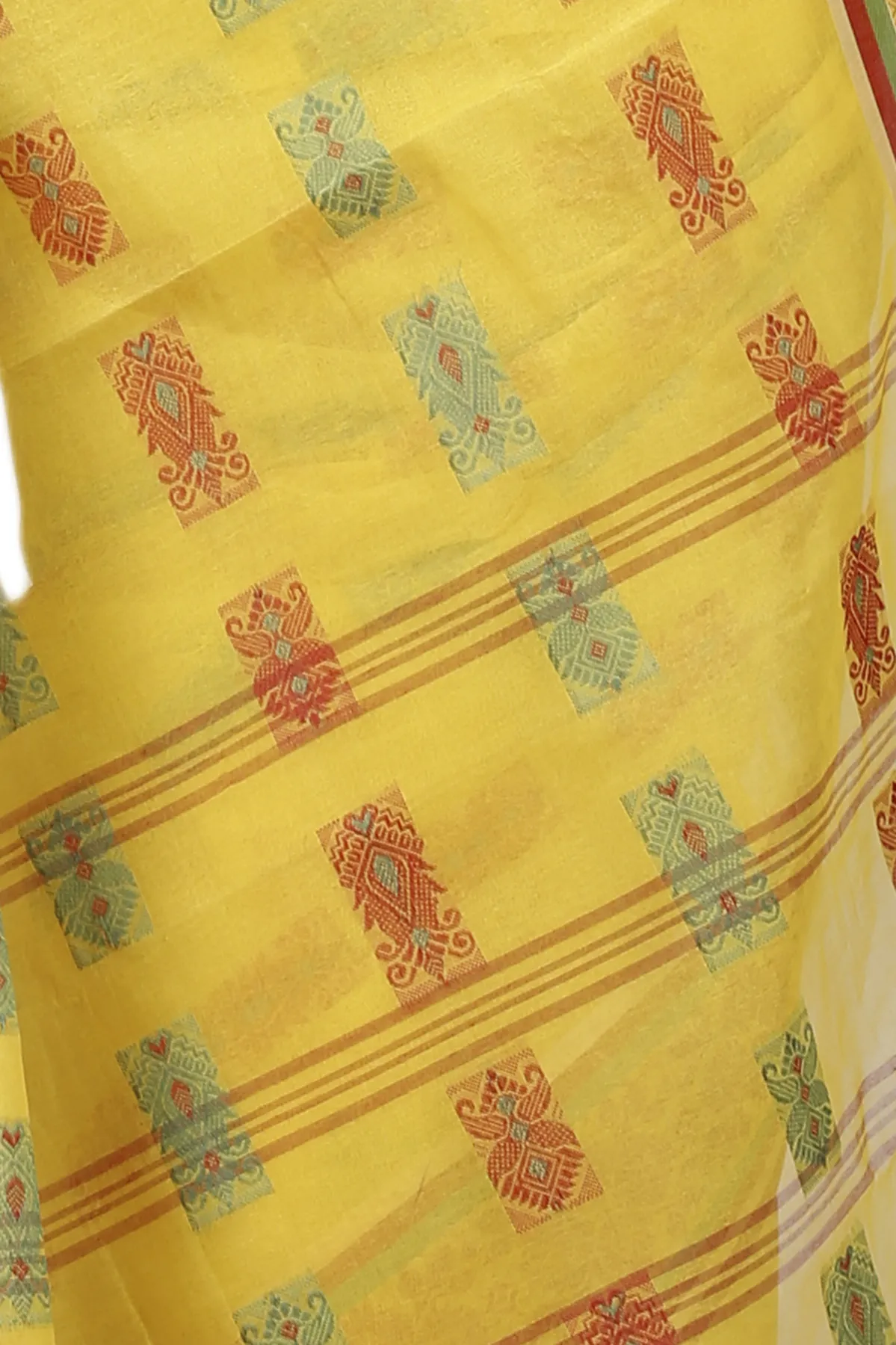DipDiya Pure Cotton Yellow Uditi Bengal’s Tradition Tant Sarees
